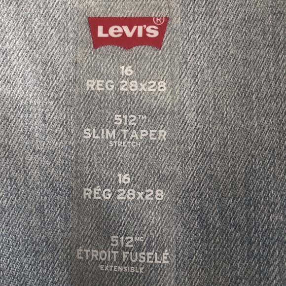 NWT Levi’s 512 Slim Taper Jeans - Kids - Picture 9 of 9